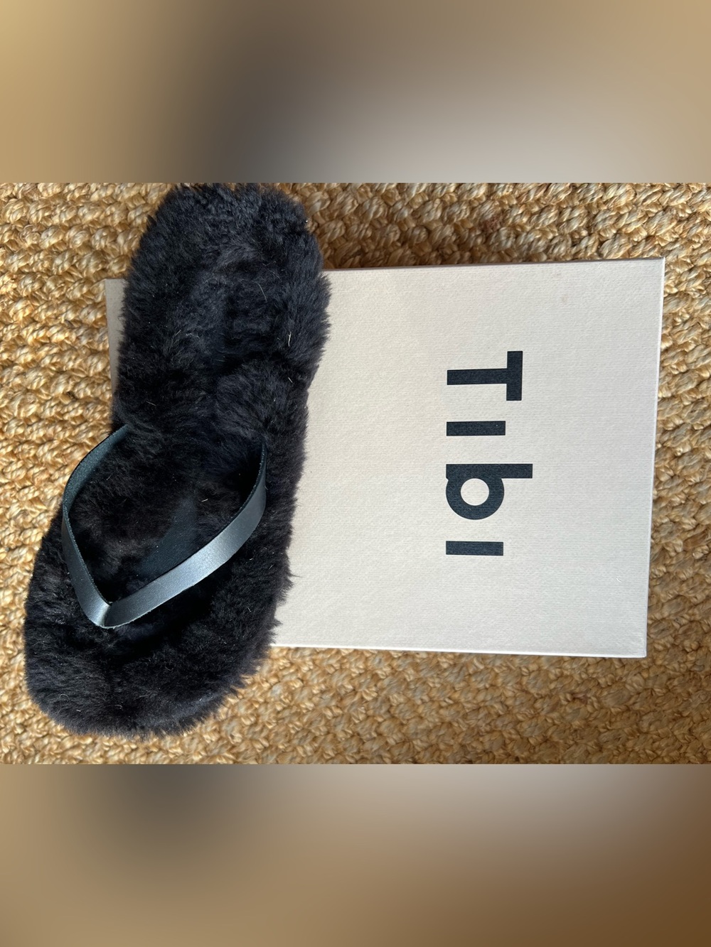 TIBI Bryan Shearling Flip Flop 40.5